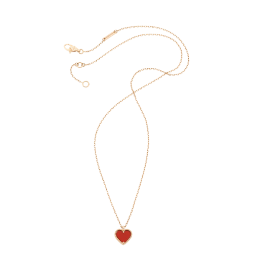 Van Cleef & Arpels Carnelian, Rose Gold Pendant-Necklace
