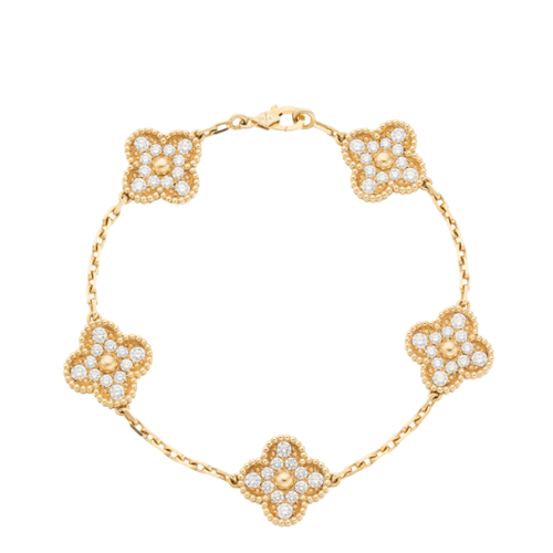 Van Cleef & Arpels Diamond, Gold Bracelet