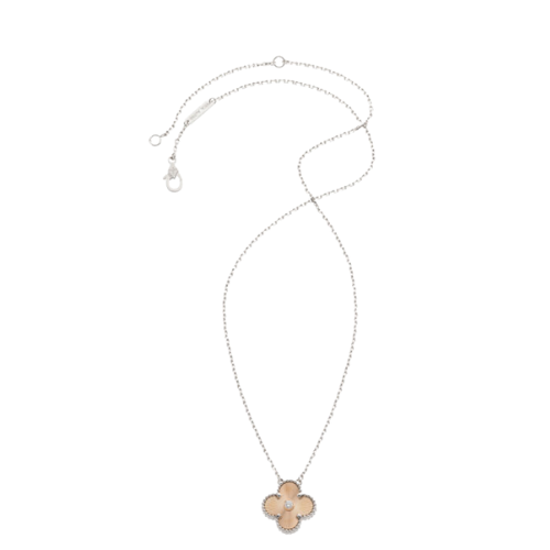 Van Cleef & Arpels Diamond, Gold Pendant-Necklace