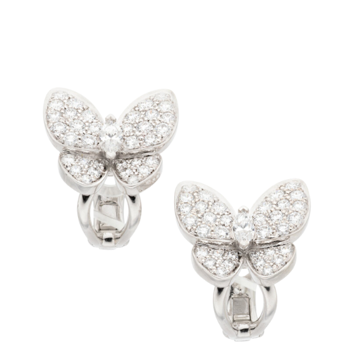 Van Cleef & Arpels Diamond, White Gold Earrings