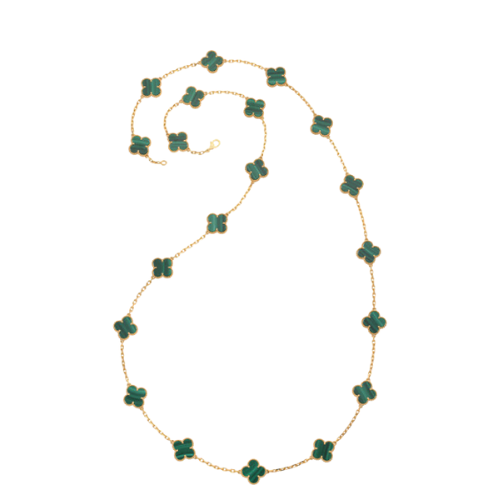Van Cleef & Arpels Malachite, Gold Necklace
