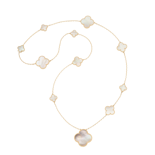 Van Cleef & Arpels Mother-of-Pearl, Gold Necklace