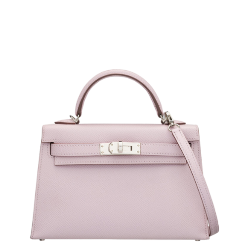 ermès 20cm Mauve Pale Epsom Leather Mini Kelly 