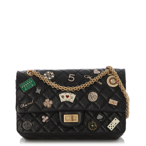 Chanel’s Black Quilted Aged Calfskin Casino Charms Reissue 225