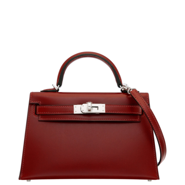 Hermès 20cm Rouge H Box Calf Leather Mini Kelly