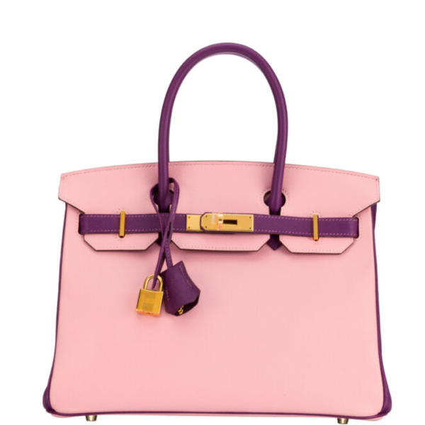 Hermès Special Order Horseshoe Birkin 30 Rose Confetti & Anemone Epsom