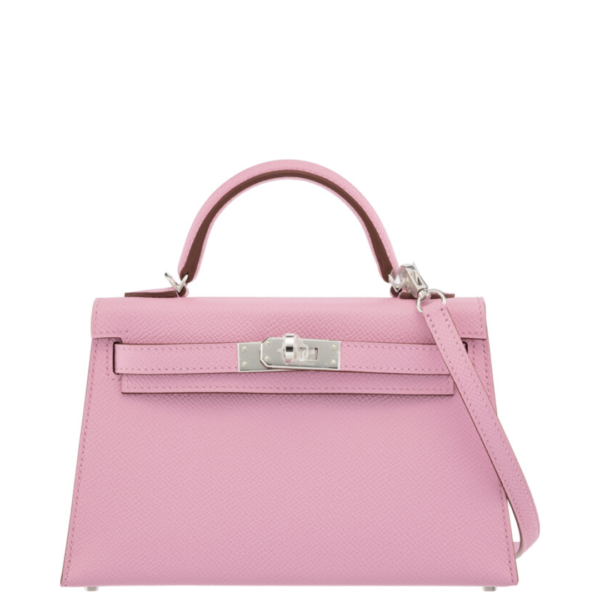 Hermès 20cm Mauve Sylvestre Epsom Leather Mini Kelly
