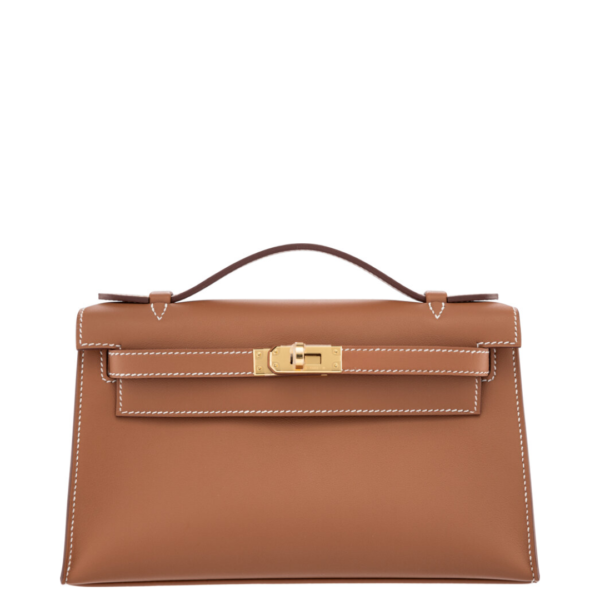 Hermès Gold Swift Leather Kelly Pochette
