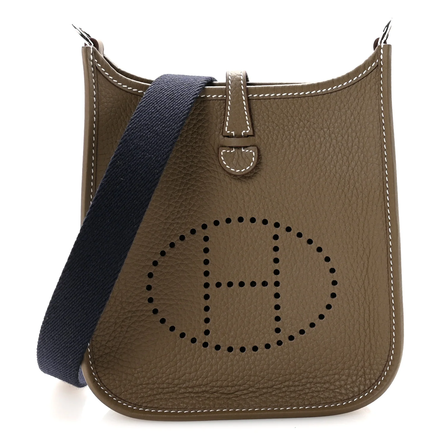 HermesTaurillon Clemence Amazone Evelyne TPM Etoupe Bleu Indigo