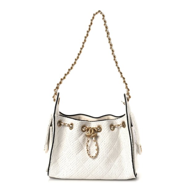 Chanel Braided Raffia Calfskin Mini Chanel 25