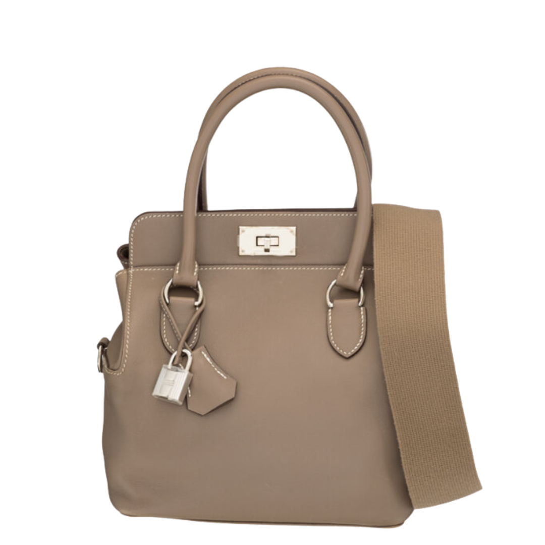 Hermès 20cm Etoupe Swift Leather Toolbox 