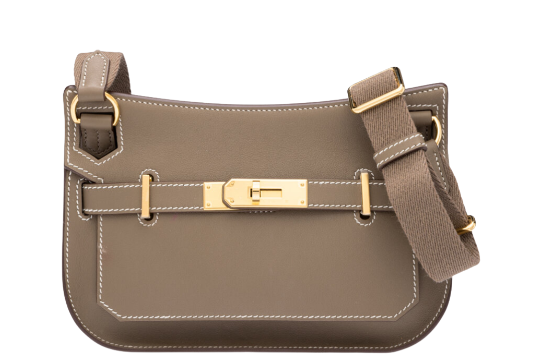 Hermès 23cm Etoupe Swift Leather Mini Jypsiere