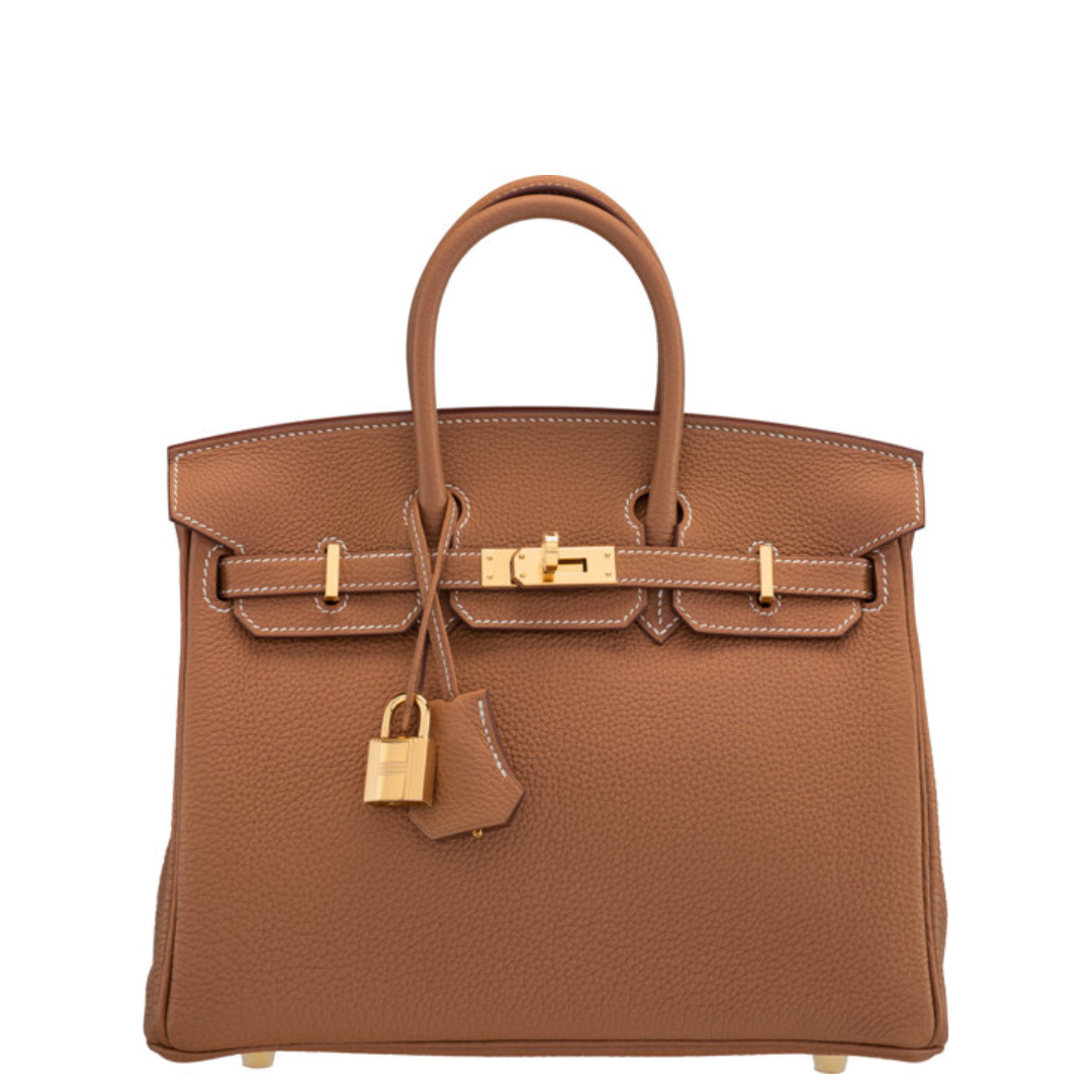 Hermès 25cm Gold Togo Leather Birkin