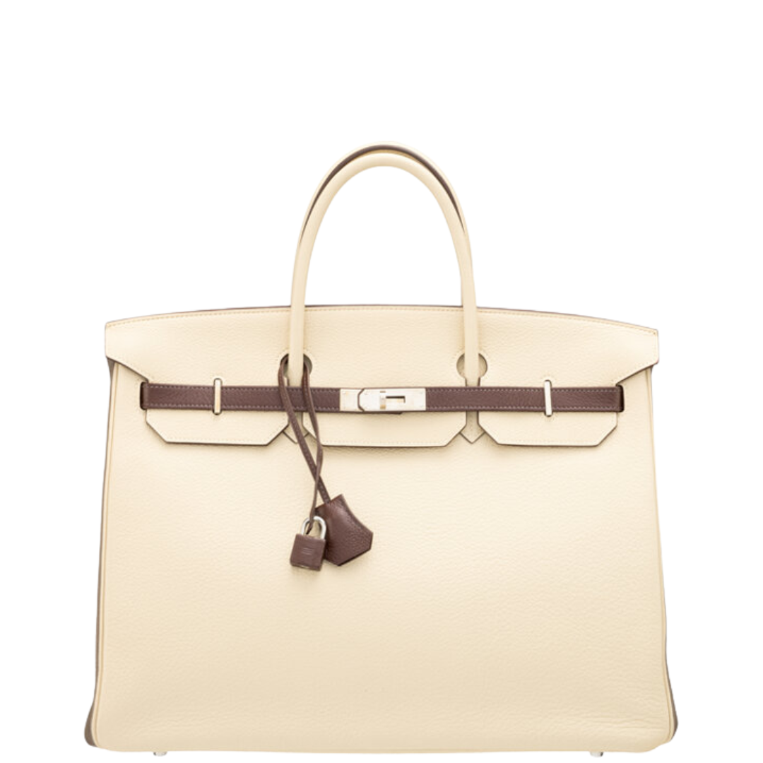 Hermès Special Order Horseshoe 40cm Parchemin, Etoupe, & Havane Birkin