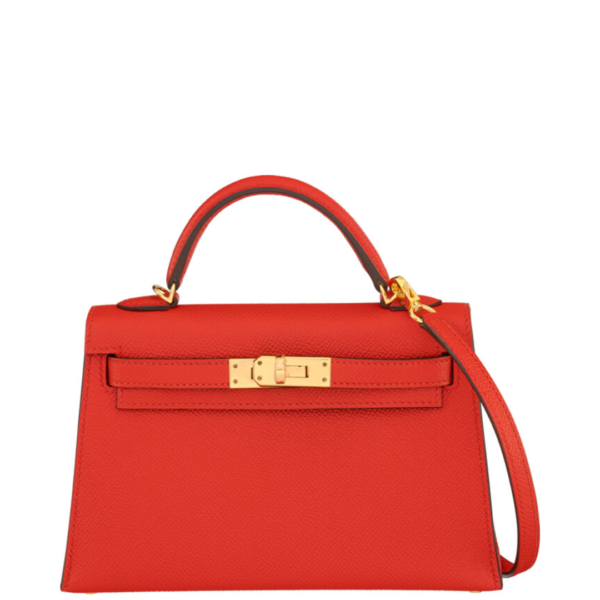 Hermès 20cm Rouge De Coeur Epsom Leather Mini Kelly