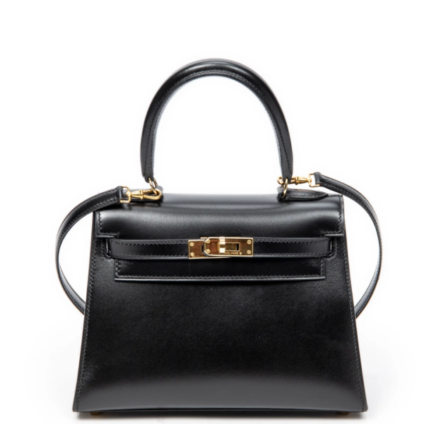 Hermès Black Calf Leather Mini Kelly Sellier Hermès Black Calf Leather Mini Kelly Sellier