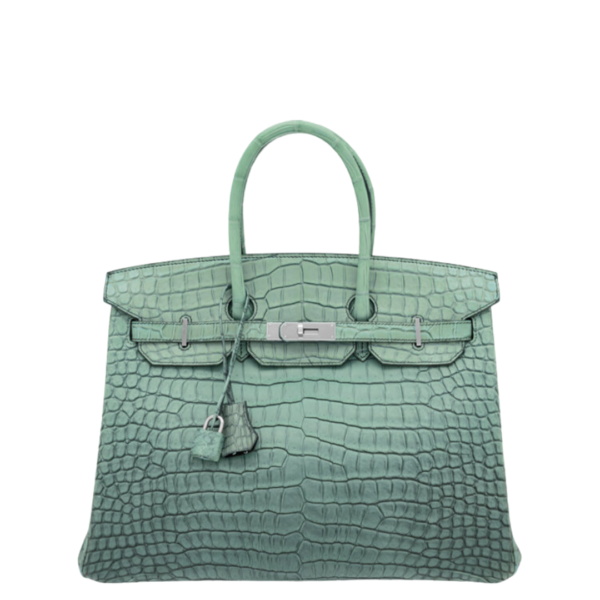 Hermès Limited Edition 35cm Matte Ombre Vert Fonce Porosus Crocodile Birkin Hermès Limited Edition 35cm Matte Ombre Vert Fonce Porosus Crocodile Birkin