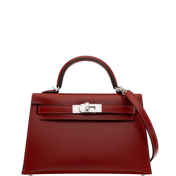 Hermès Rouge H Box Calf Leather Mini Kelly Hermès Rouge H Box Calf Leather Mini Kelly